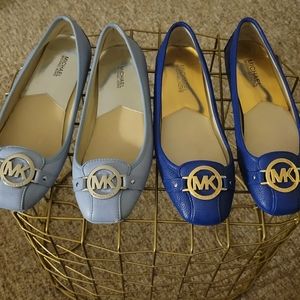 Micheal Kors Fulton pebble leather flats